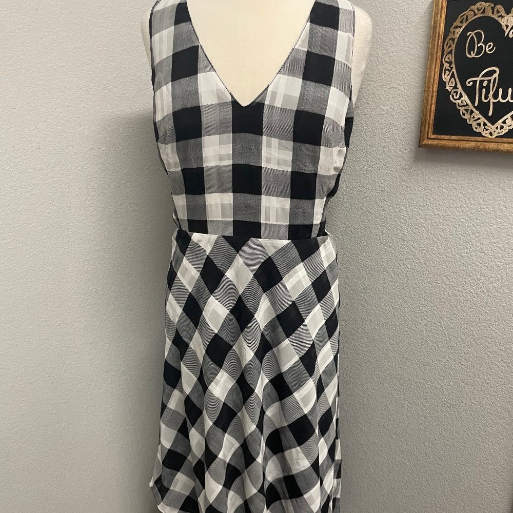 Rachel Rachel Roy Plaid side cut out asymmetrical dress 10
